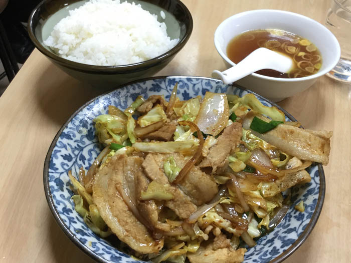 平成30年　東京都千代田区　中華料理やまだ　肉野菜炒め定食